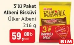 ÜLKER ALBENİ 3'LÜ PAKET BİSKÜVİ 216 G ÜLKER ALBENİ 3'LÜ PAKET BİSKÜVİ 216 G